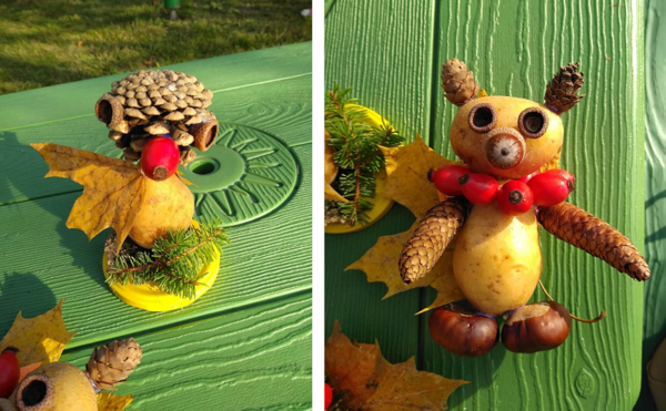 Podzimní hračky pro děti, výtvory z přírody